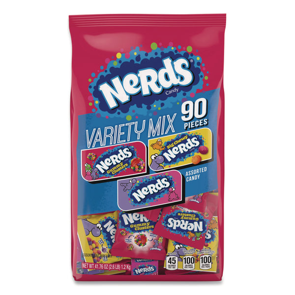 NERDS® Variety Mix, 90 Pieces, Assorted Flavors, 2.6 lb Bag (NRDFER08189) Each