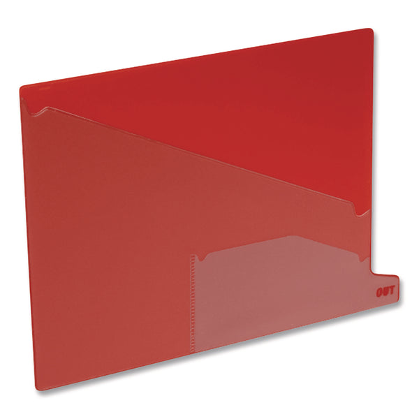 Pendaflex Colored Poly End Tab "Out" Guides, 1/3-Cut: Bottom Position, For Letter Size Files, Red, 25/Box (PFX13561) Box of 25