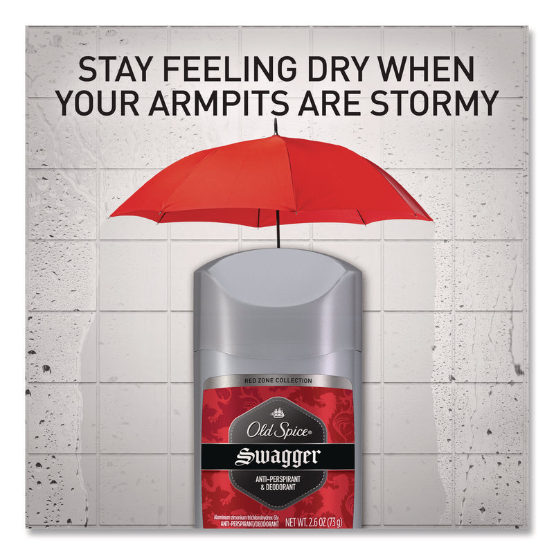 Old Spice Red Collection Swagger Antiperspirant and Deodorant for Men, 0.5 oz, 24/Carton (OLS01643CT) Case of 24
