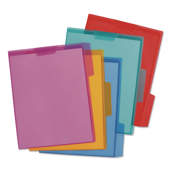 Pendaflex Poly View Colored File Folders, 1/3-Cut Tabs: Assorted Positions, Letter Size, Assorted Colors, 5/Pack (PFXE85015) Pack of 5