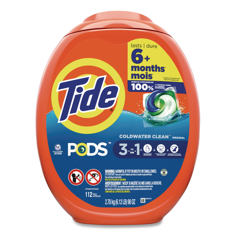 Tide PODS Laundry Detergent, Pods, Tide Original, 112 Pods/Tub (PGC03243PK) Pack of 112