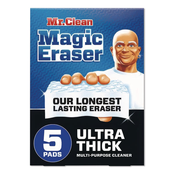 Mr. Clean Magic Eraser Ultra Thick, White, 5/Pack (PGC12413PK) Pack of 5