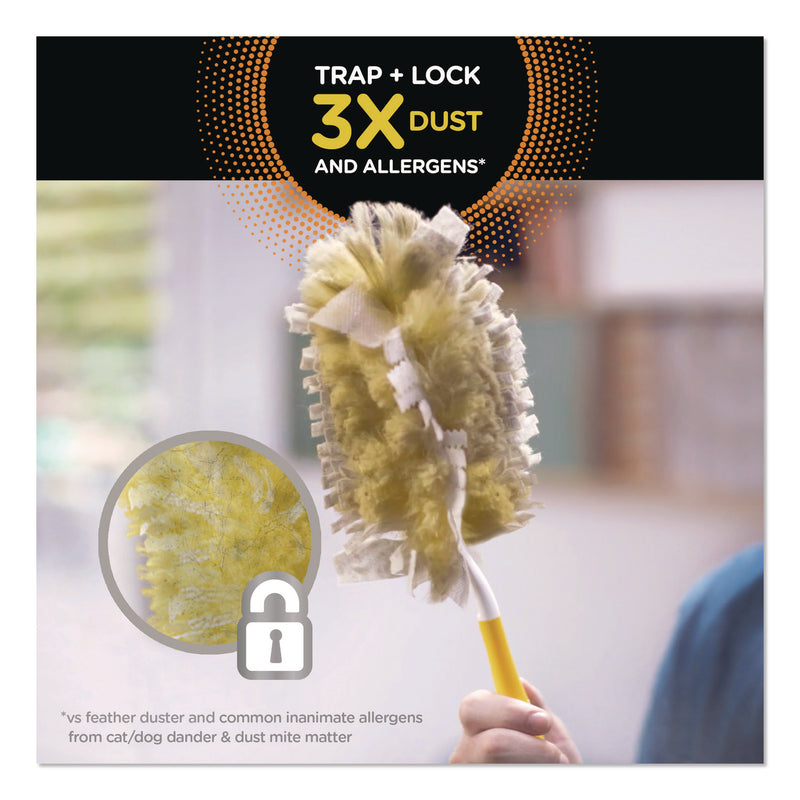 Swiffer Heavy Duty Dusters Refill, Trap + Lock Fiber, Yellow, 11/Box (PGC99035BX) Box of 11