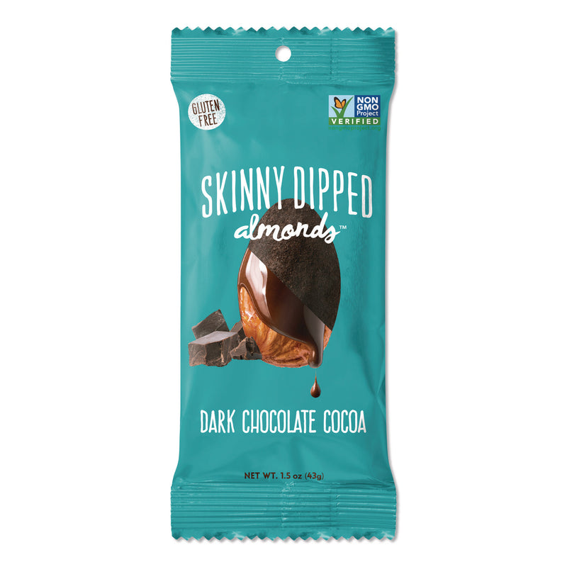 SkinnyDipped® Dark Chocolate Covered Almonds, 1.2 oz Bags, 10/Box (SKUEDT00837) Box of 10