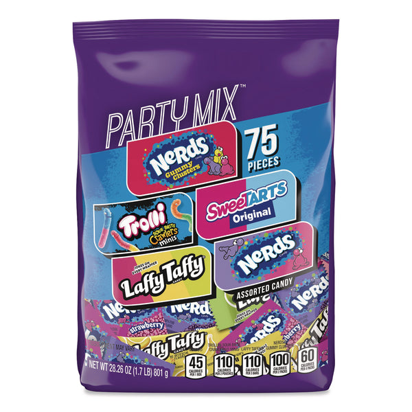 Ferrara® Party Mix Stand-Up Bag, 75 Pieces, Assorted Flavors, 1.7 lb Bag (SWVFER07938) Each