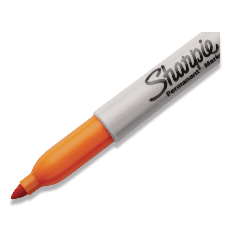 Sharpie® Neon Permanent Markers, Fine Bullet Tip, Neon Orange (SAN1860446EA) Each