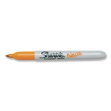 Sharpie® Neon Permanent Markers, Fine Bullet Tip, Neon Orange (SAN1860446EA) Each