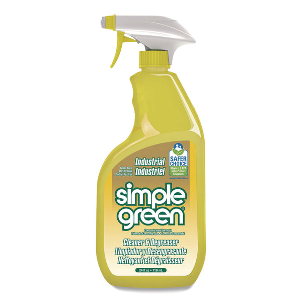 Simple Green Industrial Cleaner and Degreaser, Concentrated, Lemon, 24 oz Spray Bottle (SMP14002EA) Each