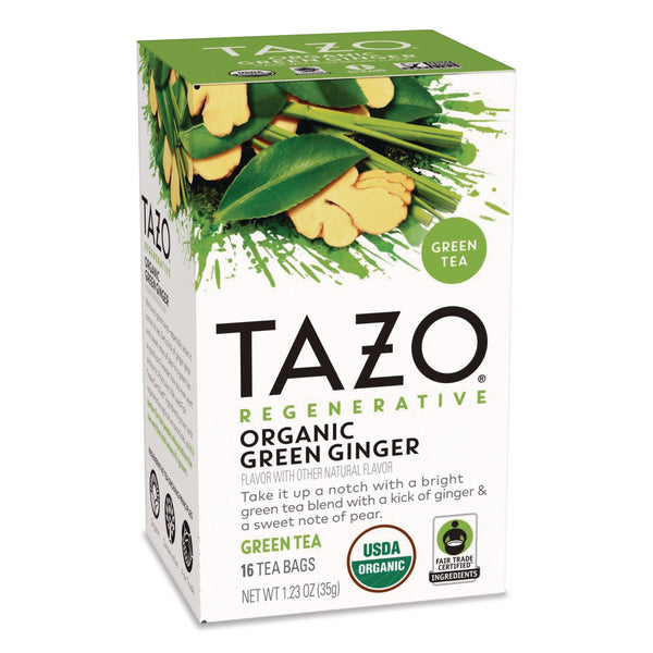 Seattle's Best® Tea Bags, Organic Green Ginger, 16/Box (TZOTAZ00356BX) Box of 16