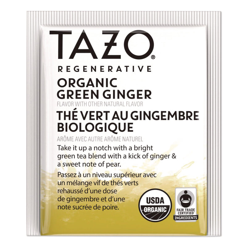 Seattle's Best® Tea Bags, Organic Green Ginger, 16/Box (TZOTAZ00356BX) Box of 16