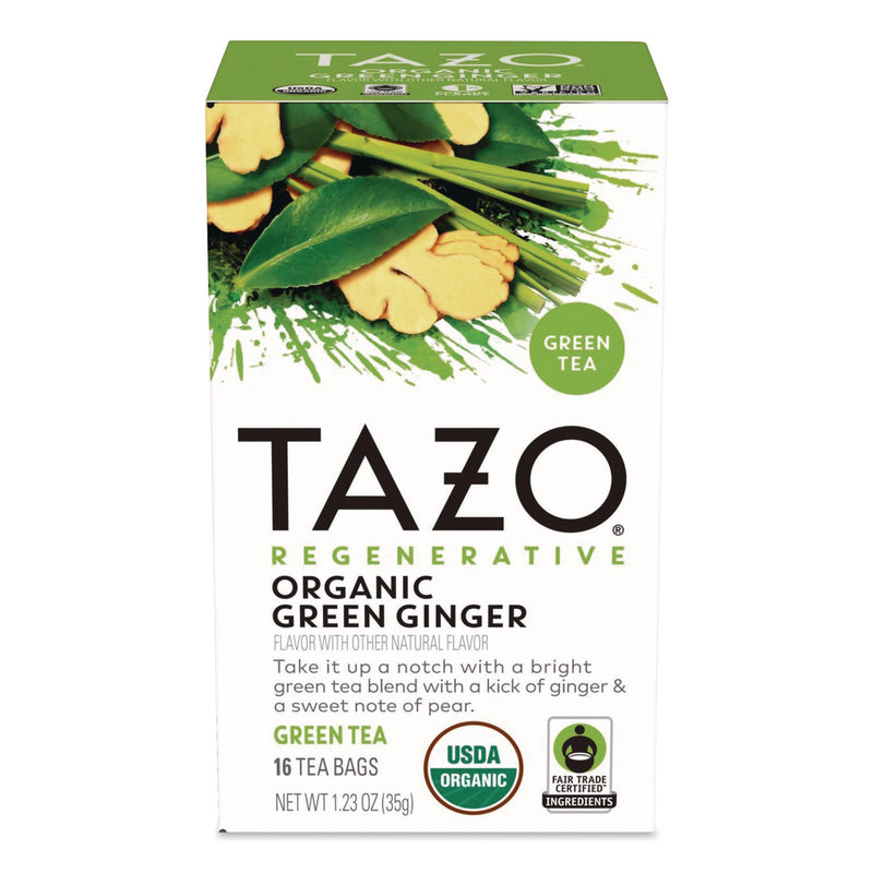 Seattle's Best® Tea Bags, Organic Green Ginger, 16/Box (TZOTAZ00356BX) Box of 16