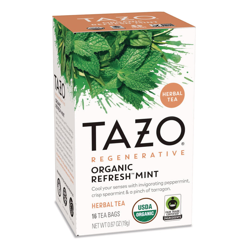 Seattle's Best® Tea Bags, Organic Refresh Mint, 16/Box (TZOTAZ00350BX) Box of 16