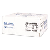 InteplastPitt Low-Density Commercial Can Liners, 33 gal, 1.5 mil, 33" x 39", Black, Interleaved Roll, 20 Bags/Roll, 5 Rolls/Carton (IBSSL3339150K) Case of 5