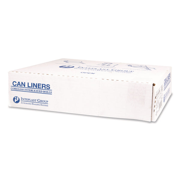 InteplastPitt Institutional Low-Density Can Liners, 33 gal, 0.8 mil, 33" x 39", Natural, Interleaved Roll, 25 Bags/Roll, 6 Rolls/Carton (IBSSL3339XHN) Case of 6