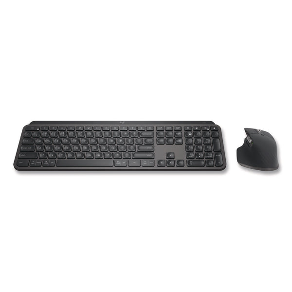 MX Keys Combo for Business Wireless Keyboard and Mouse Gen 2, 33 ft Wireless Range, Graphite (LOG920010923) Each