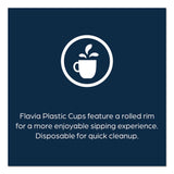 Flavia™ Cold Cups 12 oz, Blue Band Flavia Logo, Clear/Blue, 900/Carton (LAV25200058) Case of 900