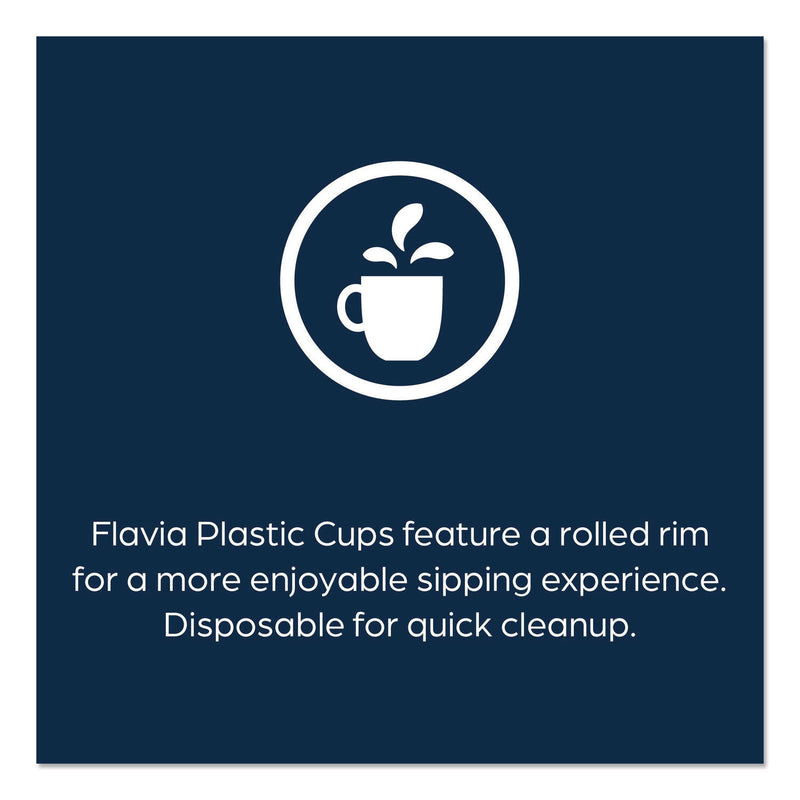 Flavia™ Cold Cups 12 oz, Blue Band Flavia Logo, Clear/Blue, 900/Carton (LAV25200058) Case of 900