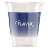 Flavia™ Cold Cups 12 oz, Blue Band Flavia Logo, Clear/Blue, 900/Carton (LAV25200058) Case of 900