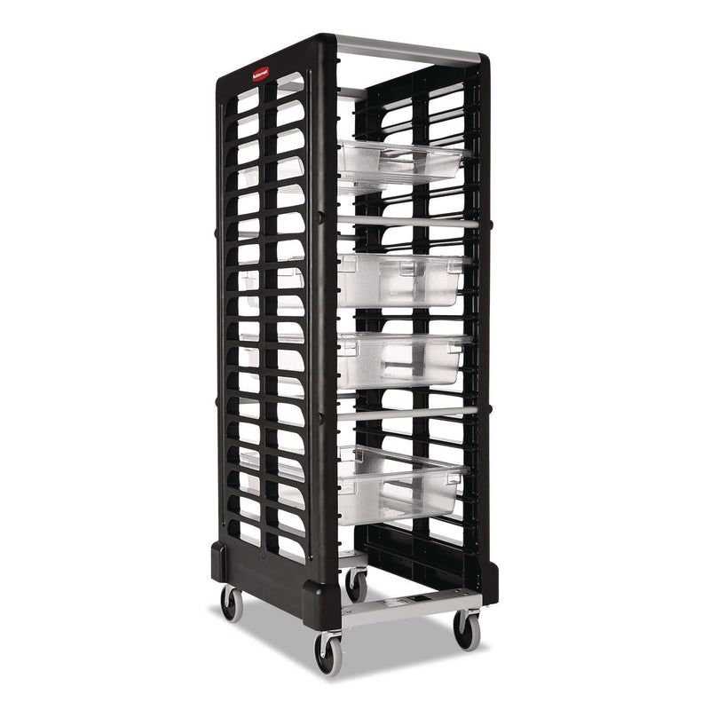 End Loader Rack for Food Boxes and Sheet Pans, 18 Rack, Plastic, 23.75" x 28.75" x 67.88", Black (RCPFG332000BLA) Each