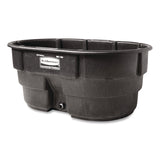 Stock Tank, 150 gal, 39" x 58" x 25", Polyethylene, Black (RCPFG424500BLA) Each