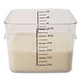 Square Storage Container, 12 qt, 10.5 x 11.31 x 7.75, Clear, Plastic (RCPFG631200CLR) Each