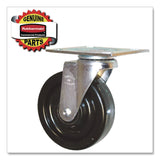 5-Inch Swivel Plate Caster, 4.5" x 3.75" Plate Stem, Black (SGSFG1316L20000) Each