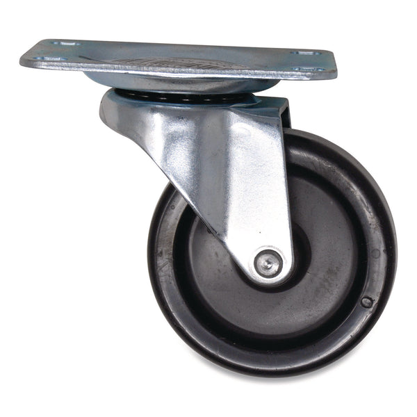 Casters, 2.5" x 3.5" Swivel Mount Plate, 3" Wheel, Black (SGSFG3600L40000) Each