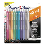 Papermate® InkJoy Metallic Gel Pen, Retractable, Medium 0.8 mm, Assorted Ink, Assorted Barrel, 10/Pack (SAN2208638) Pack of 10