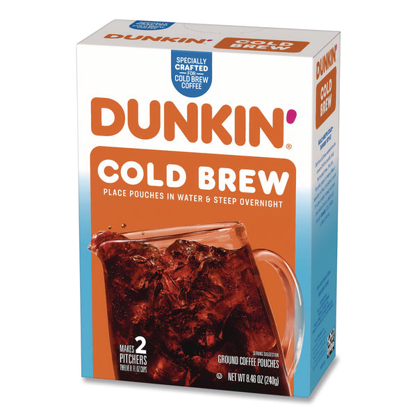 Dunkin'® Cold Brew Coffee Packets, 2.12 oz Packets, 4/Box (GMTSMU00988) Box of 2