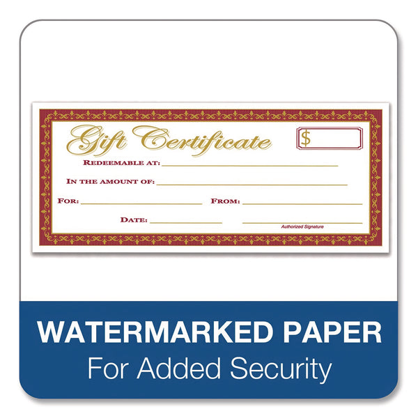 TOPS™ Gift Certificate with Stub Book, 7.81 x 3.25, Cream, 25 Certificates (ABFGFTBK1) Each