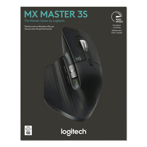 Logitech® MX Master 3S for Business Wireless Mouse, 33 ft Wireless Range, Right, Black (LOG910006581) Each