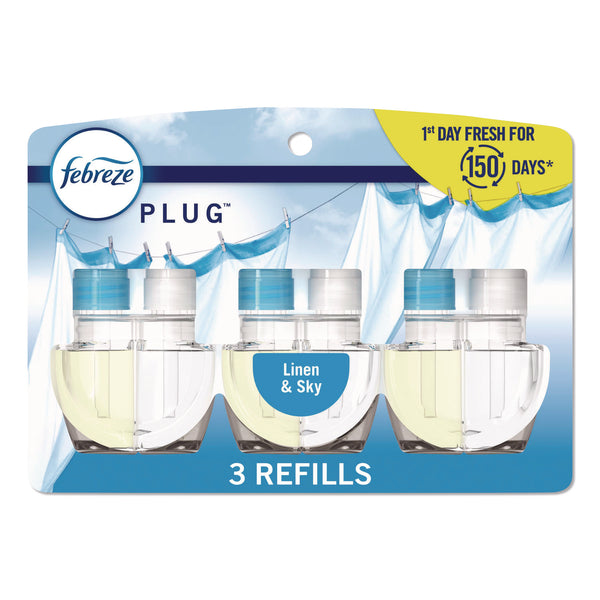 Febreze PLUG Air Freshener Refills, Linen and Sky, 2.63 oz, 3/Pack, 6 Packs/Carton (PGC13846) Case of 6