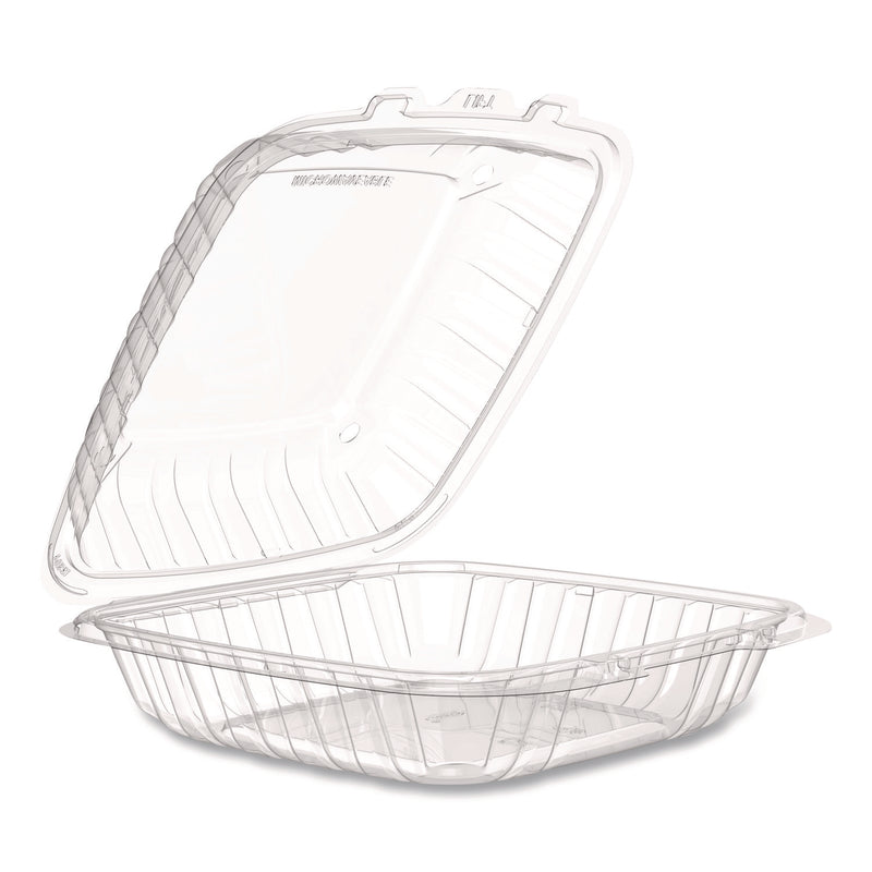 Microwaveable Hinged Containers, 9 x 8.75 x 3, Clear, Plastic 150/Carton (DCC90PPHT1) Case of 150