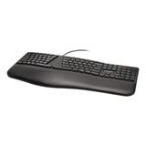Kensington® Pro Fit Ergo Wired Keyboard, Black (KMW75400) Each