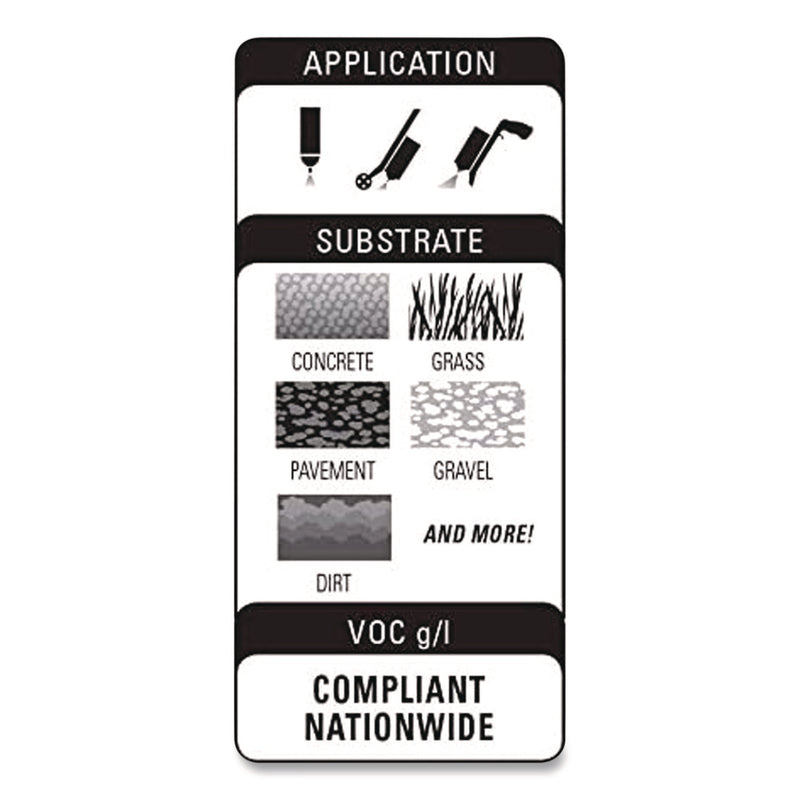 Industrial Choice M1400 System Water-Based Construction Marking Paint, Flat High Vis Yellow, 17 oz Aerosol Can, 12/Carton (RST264695) Case of 12