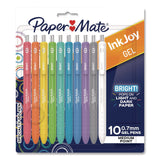 Papermate® InkJoy Gel Bright Gel Pen, Retractable, Medium 0.7 mm, Assorted Ink, Assorted Barrel, 10/Pack (SAN2173764) Pack of 10