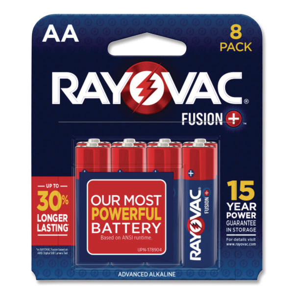 Fusion Performance Alkaline AA Batteries, 8/Pack (RAY8158TFUS) Pack of 8