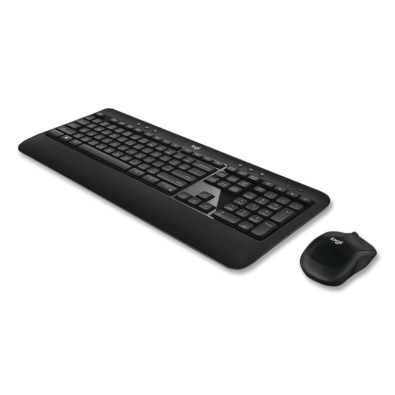 Logitech® Advanced Wireless Mouse and Keyboard Combo, 2.4 GHz Frequency, 33 ft Wireless Range, Black (LOG24383953) Each