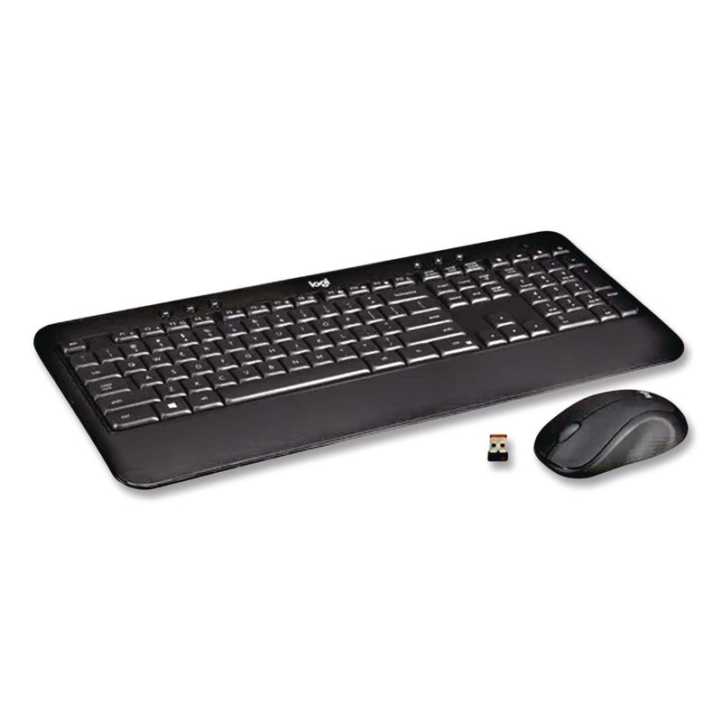 Logitech® Advanced Wireless Mouse and Keyboard Combo, 2.4 GHz Frequency, 33 ft Wireless Range, Black (LOG24383953) Each