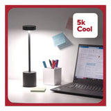 LED Desk Lamp, Candlestick Neck, 13.5" High, Black (TUDTR61984) Each