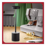 LED Desk Lamp, Candlestick Neck, 13.5" High, Black (TUDTR61984) Each