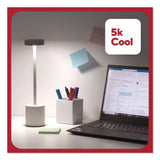 LED Desk Lamp, Candlestick Neck, 13.5" High, White (TUDTR61986) Each