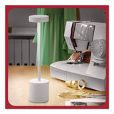 LED Desk Lamp, Candlestick Neck, 13.5" High, White (TUDTR61986) Each