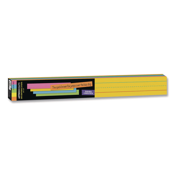 Astrobrights Sentence Strips, Medium, Assorted Colors, 100/Pack (WAU91992) Pack of 100