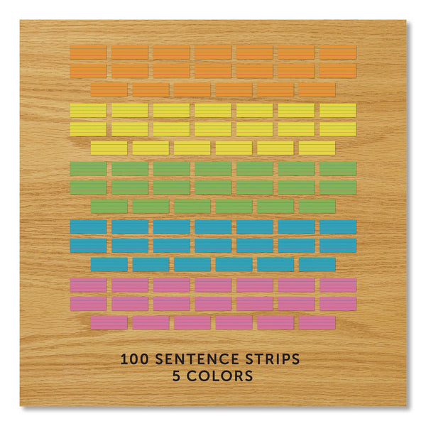 Astrobrights Word Strips, Small, Assorted Colors, 100/Pack (WAU9104001) Pack of 100