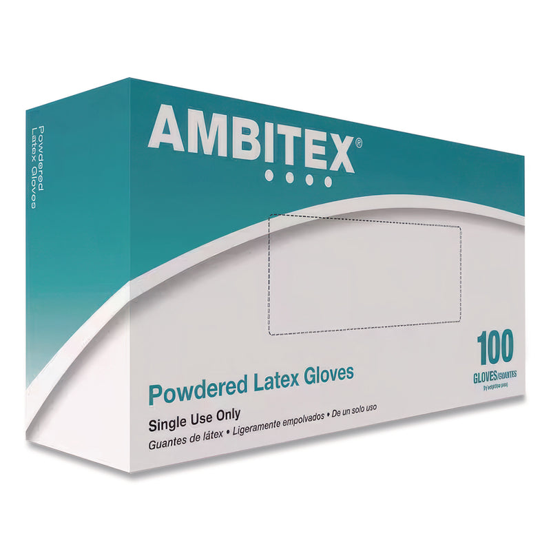 Ambitex L5101 Series Lightly Powdered Latex Gloves, X-Large, 4 mil Thick, 9" Long, Cream, 100/Box (TXILXL5101) Box of 100
