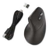 Kensington® Pro Fit Ergo MY630 EQ Rechargeable Mouse, 2.4 GHz/30 ft Wireless Range, Right Hand Use, Black (KMW72484) Each