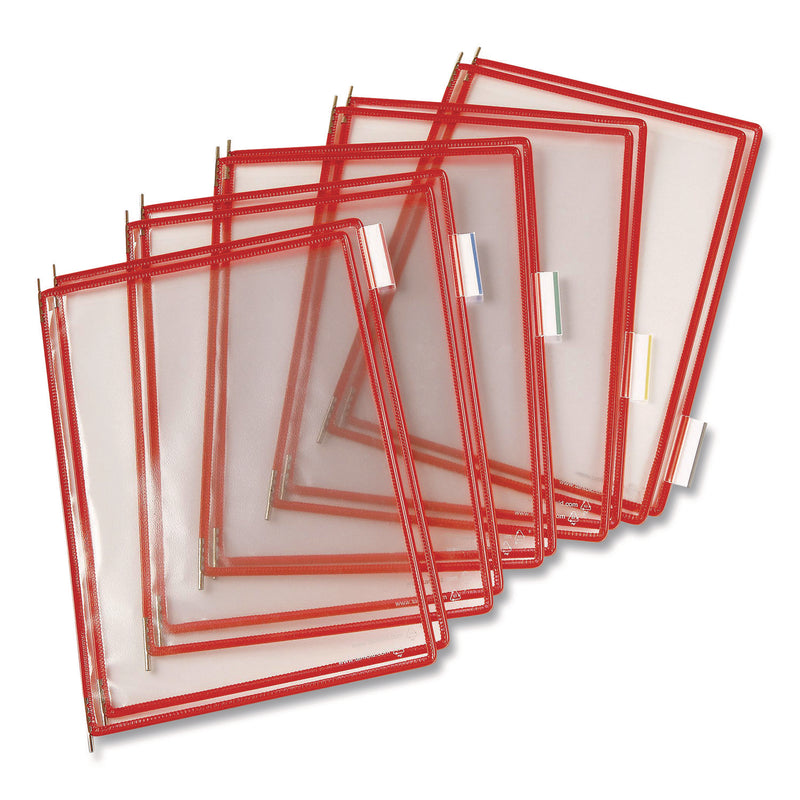 Pivoting Pockets, 1 Section, Red, 10/Pack (TFIP030) Pack of 10