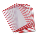 Pivoting Pockets, 1 Section, Red, 10/Pack (TFIP030) Pack of 10