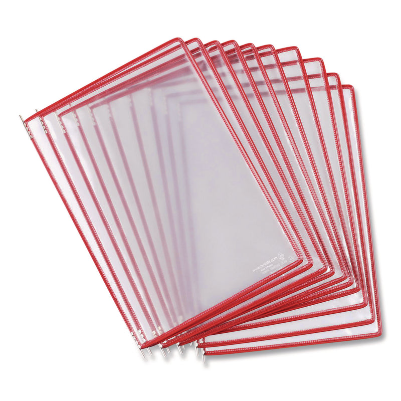 Pivoting Pockets, 1 Section, Red, 10/Pack (TFIP030) Pack of 10